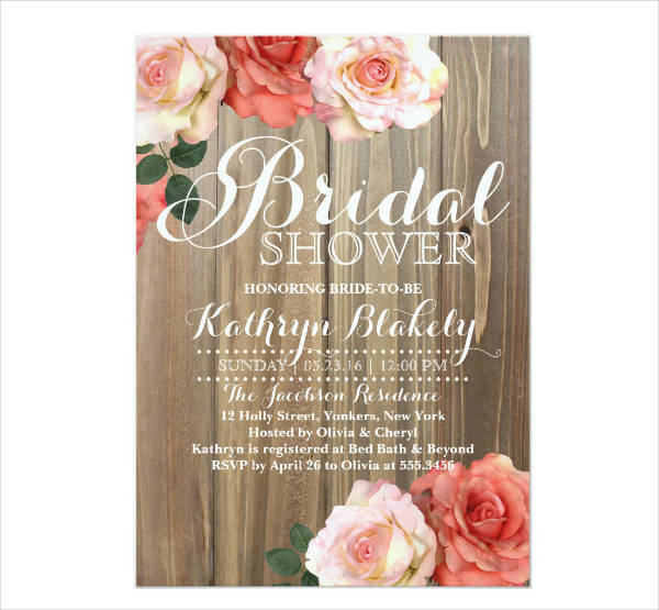 8+ Rustic Bridal Shower Invitation Card Designs & Templates PSD, AI