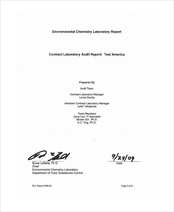 10+ Laboratory Audit Report Templates PDF, DOC Free & Premium Templates