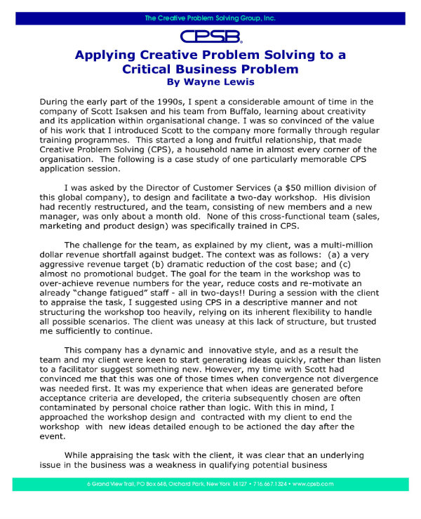 4+ Business Problem Solving Proposal Templates DOC, PDF Free