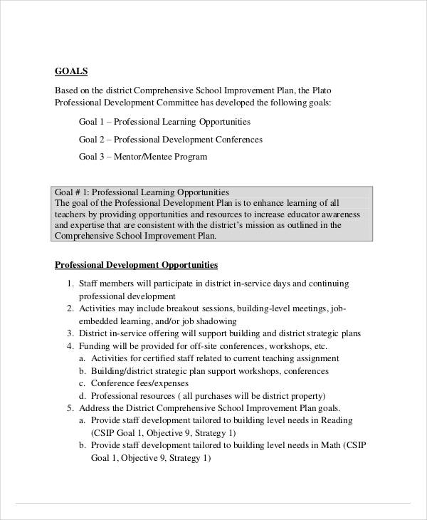 14+ Staff Development Plan Templates PDF