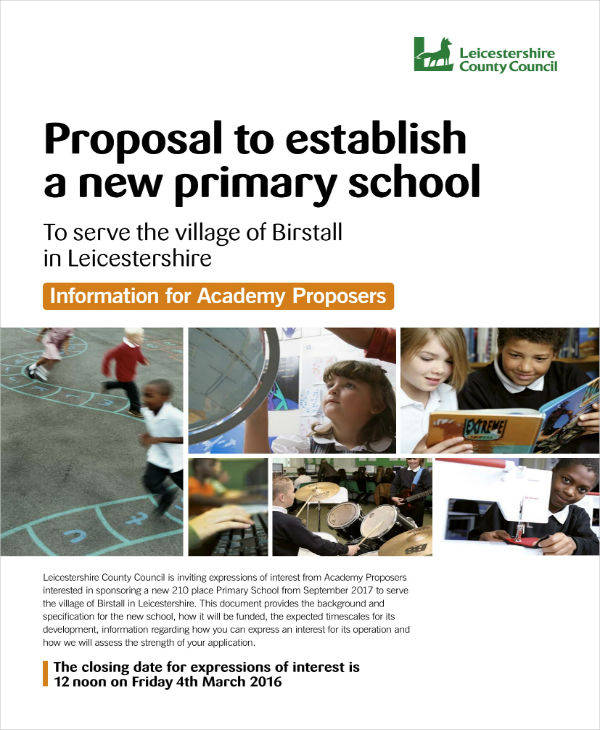 9+ School Project Proposal Templates PDF, Word