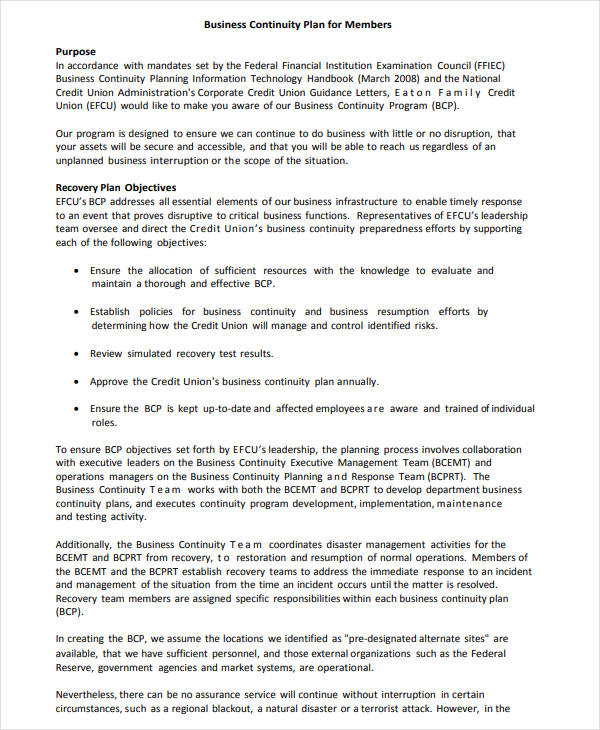 13+ Business Continuity Plan Templates and Samples PDF Free