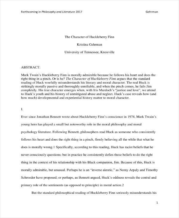 8+ Character Analysis Templates PDF