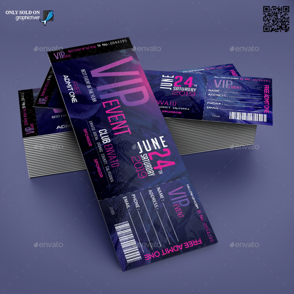 16+ VIP Event Ticket Designs & Templates PSD, AI, Apple Pages, Word, Publisher