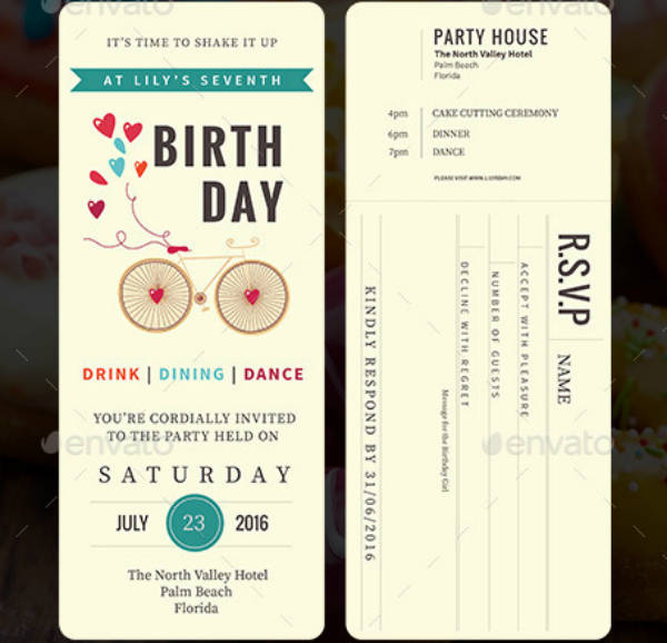 21+ Birthday Invitation Ticket Designs & Templates PSD