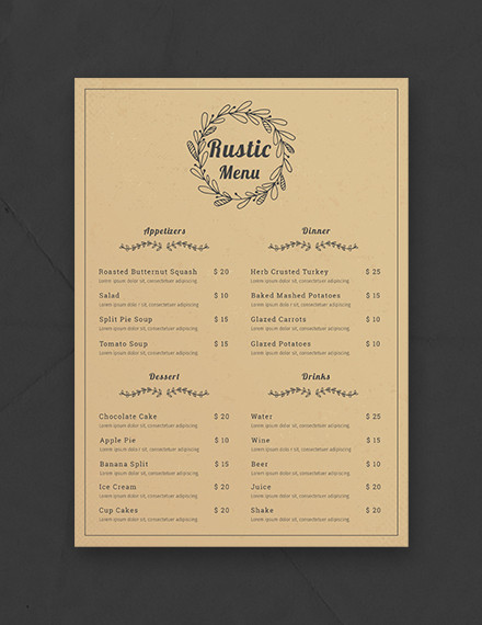 Menu - 25+ Free Templates In Pdf | Ms Word | Excel | Psd | Ai | Publisher | Pages | Free & Premium Templates