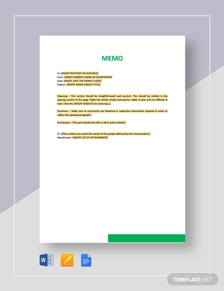 Word Memo - 11+ Word Documents Download | Free & Premium Templates