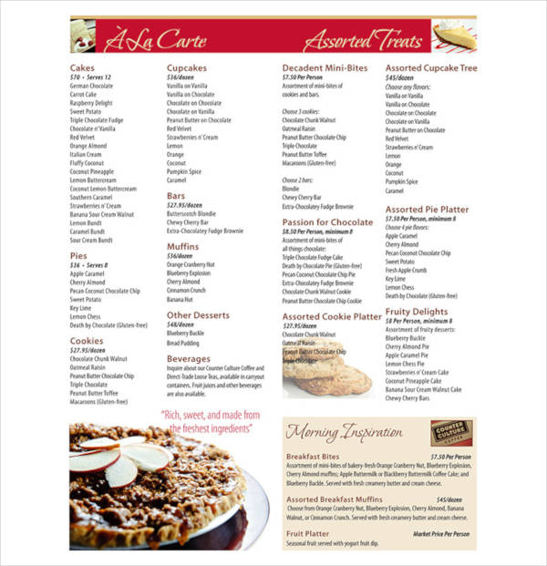 Best Catering Menu 13+ Free Templates in PSD, AI, Word, Pages