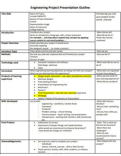 Definition project overview problem statement metrics ii. 12+ Project Outline Templates in Google Docs | Word ...