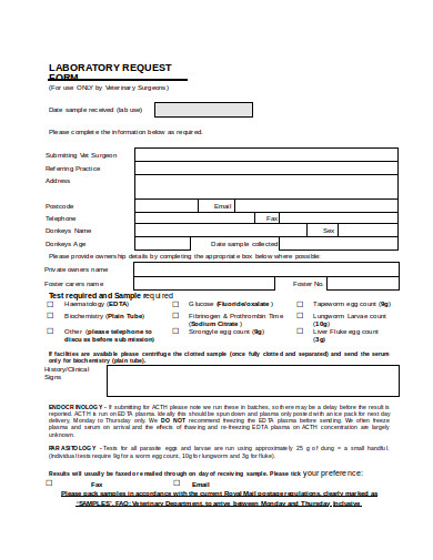 FREE 23+ Laboratory Request Form Templates in MS Word | PDF | Excel