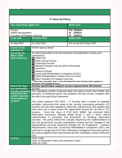 Cctv network diagram template sharing community allows users to freely post their great cctv network diagrams and share with others. FREE 10+ IT Security Policy Templates in MS Word | PDF ...