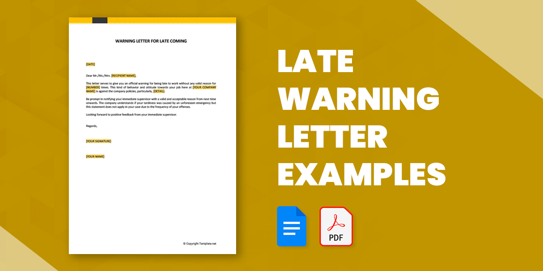 17+ Late Warning Letter Examples Word, PDF Format Download