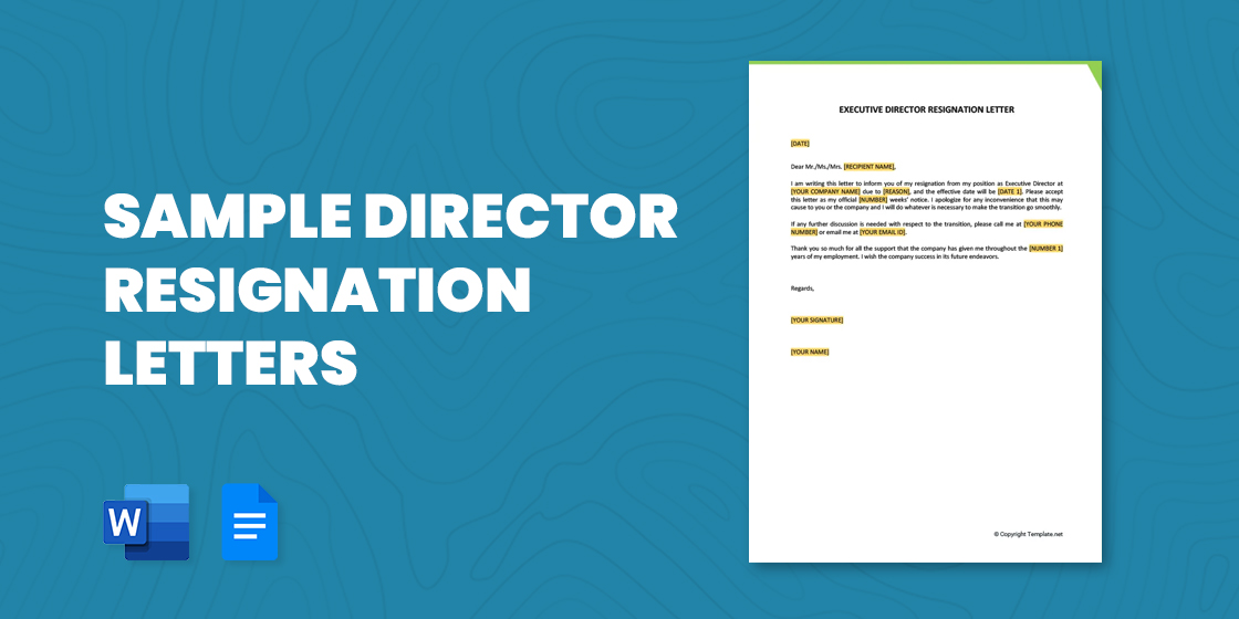 Sample Director Resignation Letters 14+ Free Sample, Example Format
