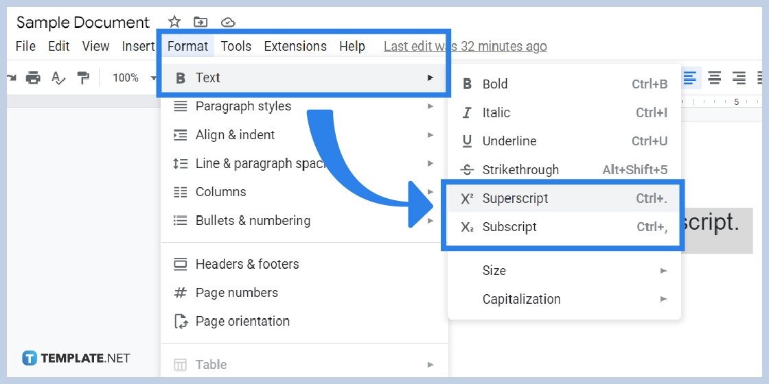 How to Do Subscript or Superscript in Google Docs