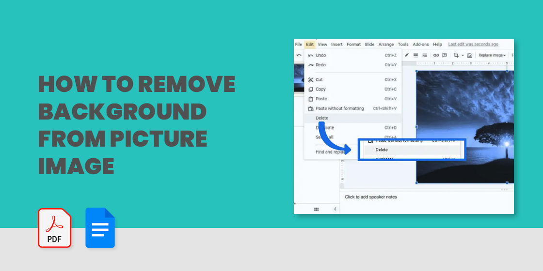 How to Remove Background from Picture / Image in Google Slides