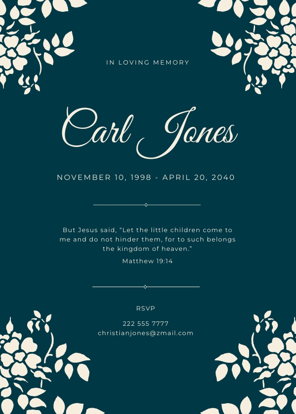 Funeral Card Maker Free, Creator, Generator, Edit Online Free