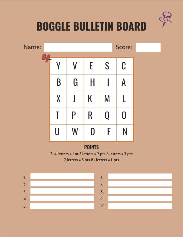 Boggle Board Maker Free, Creator, Generator, Edit Online Free