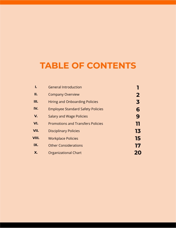 Table of Contents Maker Free, Creator, Generator, Edit Online Free
