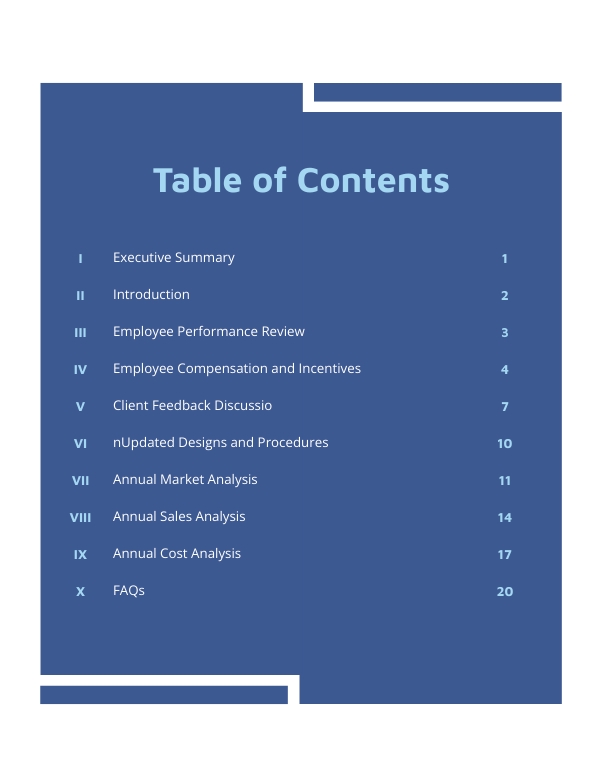 Table of Contents Maker Free, Creator, Generator, Edit Online Free