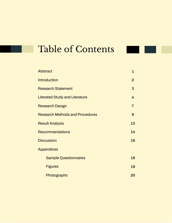 Table of Contents Maker Free, Creator, Generator, Edit Online Free