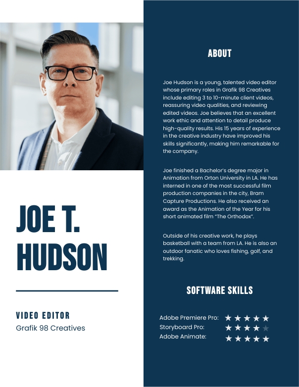 Professional Bio Maker Free, Creator, Generator, Edit Online Free