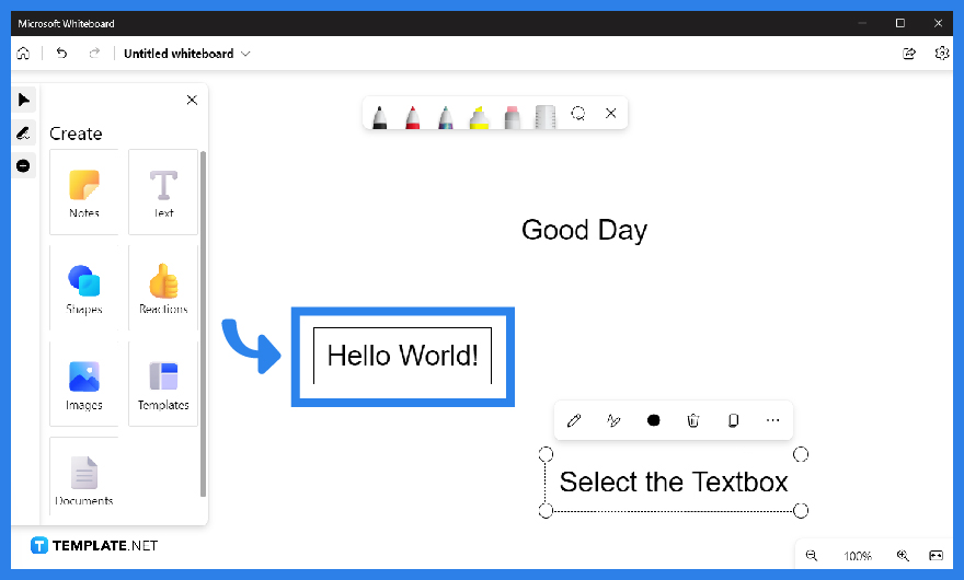 How to Select Text Boxes Using the Keyboard in Microsoft Whiteboard