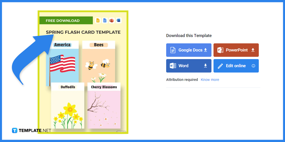 How To Make/Create Spring Flash Card in Google Docs [Template + Example