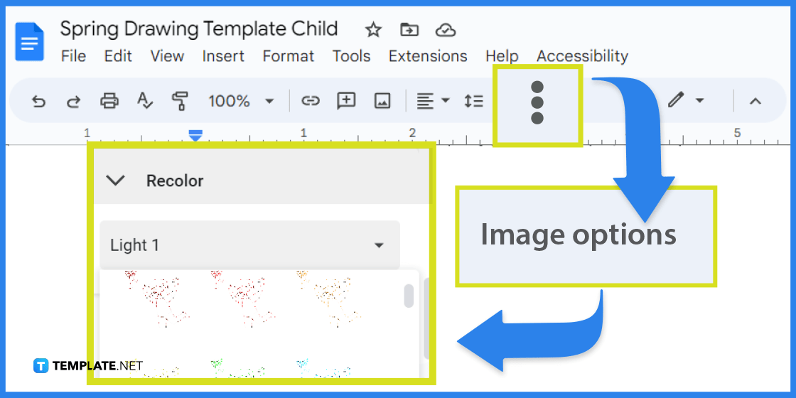 How to Make/Create a Spring Drawing in Google Docs [Template + Example