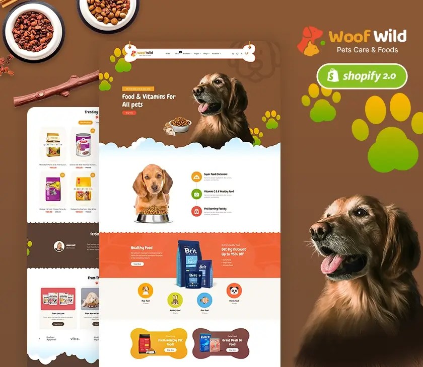 WoofWild Pet Food Store Shopify 2.0 Responsive Theme