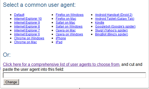 What are the latest user agents for Chrome?