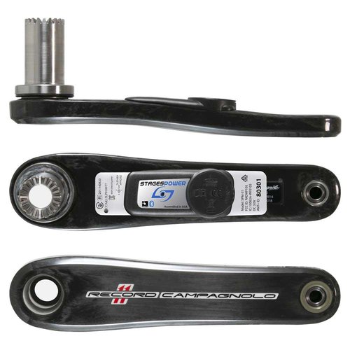 Stages Campagnolo Record Left Power Meter Schwarz 175 mm
