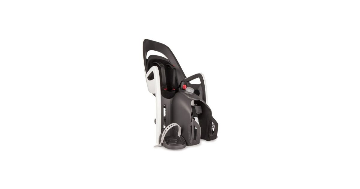 Hamax Fahrradsitz Caress mit Gepäckträgeradapter Grau/Weiß/Schwarz