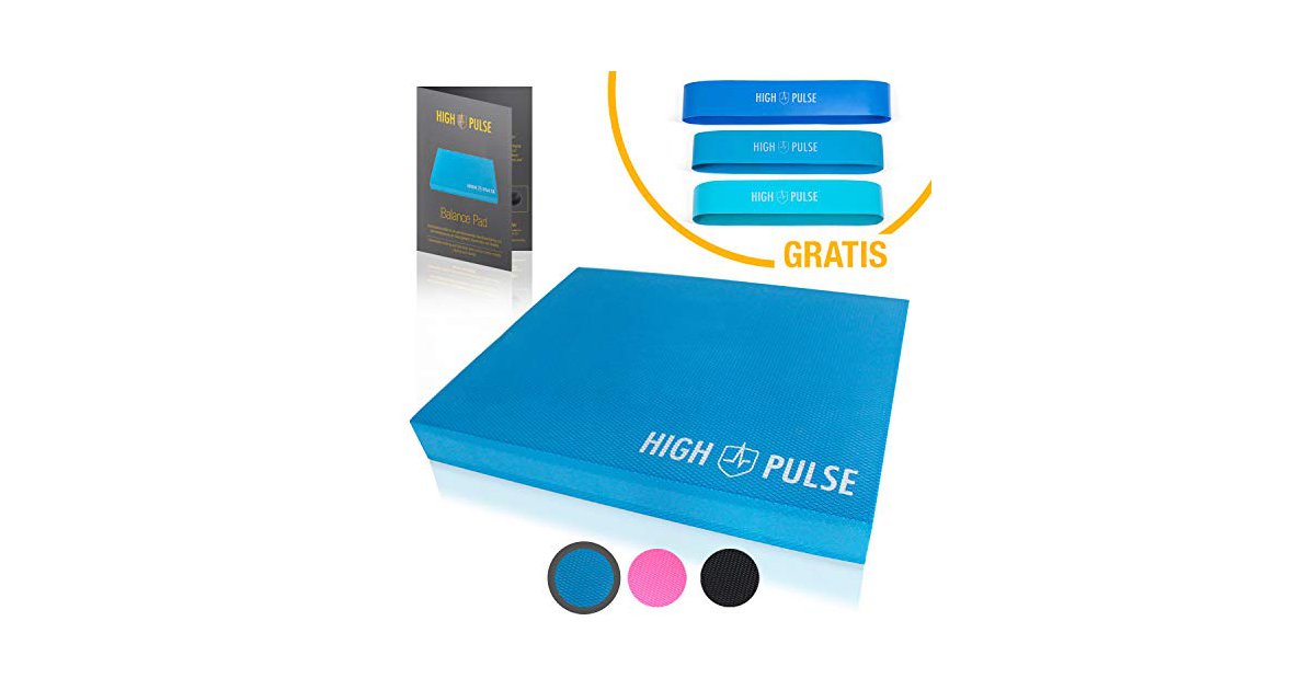 High Pulse® XXL Balance Pad inkl. 3X Fitnessbänder + Poster