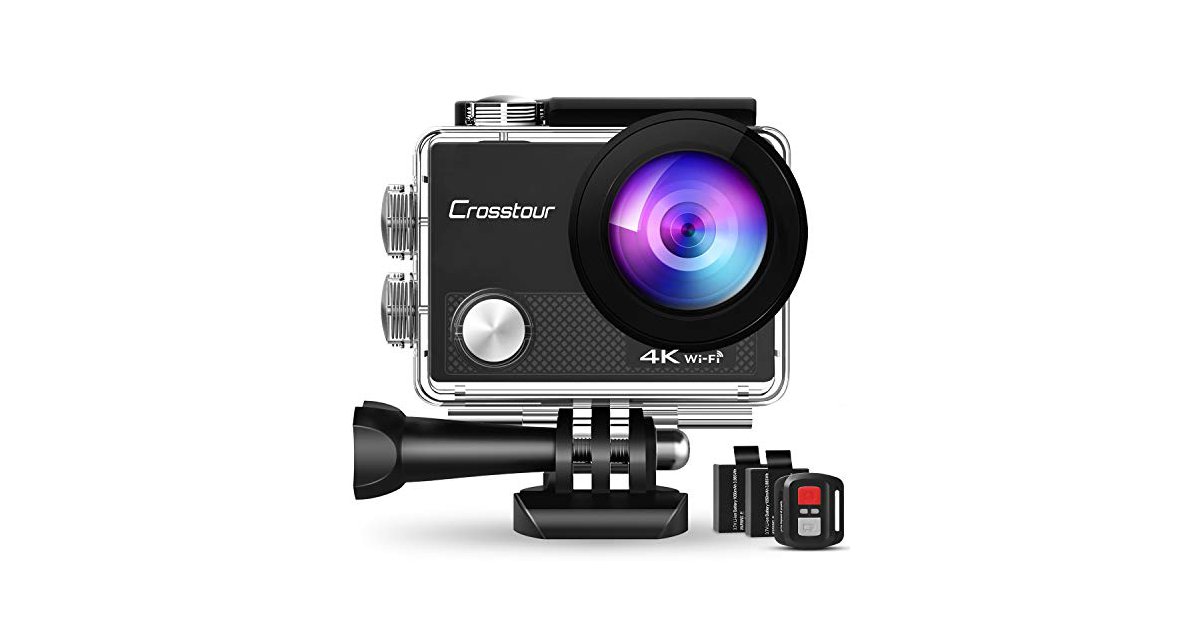 Crosstour Action Cam 4K, Unterwasserkamera CT9000 (20MP WiFi