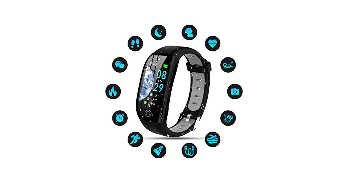 Tipmant Fitness Armband mit Pulsmesser Blutdruckmessung Smartwatch