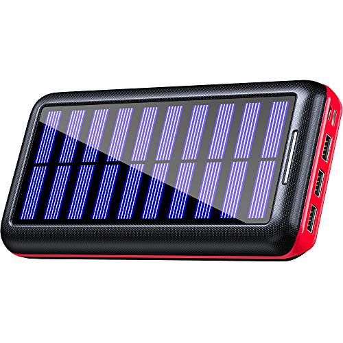 KEDRON Powerbank Solar 24000mAh Solar Ladegerät Externer Akku tragbares
