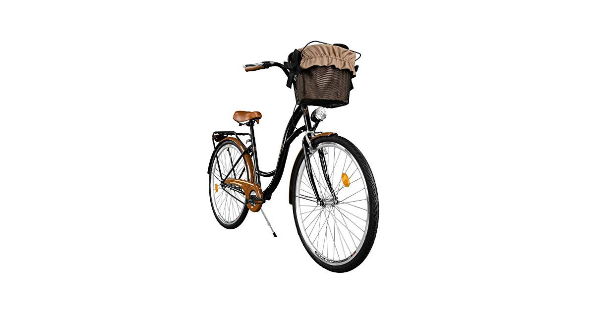 Milord Bikes Milord. Komfort Fahrrad mit Korb, Hollandrad, Damenfahrrad