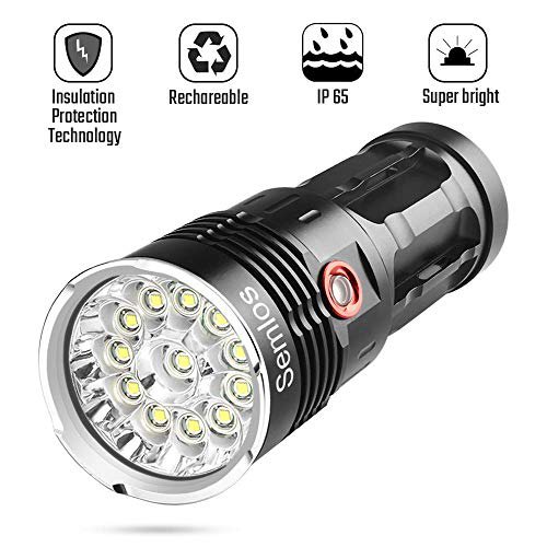 Lzonunl Super helle Taschenlampe, leistungsstarke 10000 Lumen CREE LED