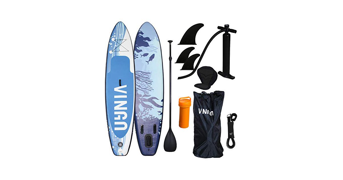 VINGO 330cm Aufblasbares SUP Standup Paddel Board 15cm Dickes, ISUP