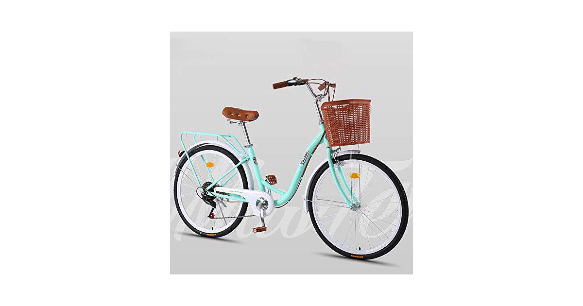 DelongKe Damen Cruiser Bike, Urban Lady Beach Cruiser Fahrrad, Damen