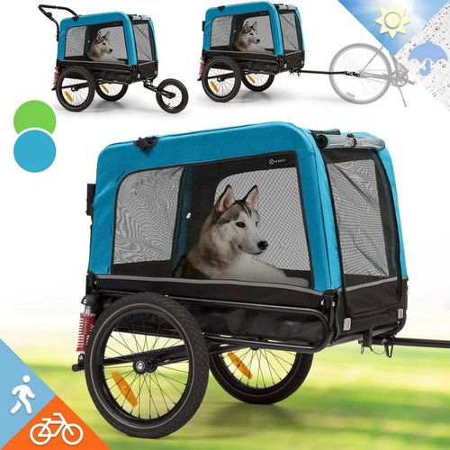 Klarfit Fahrradkinderanhänger Husky Vario 2in1 Hundeanhänger, Hund