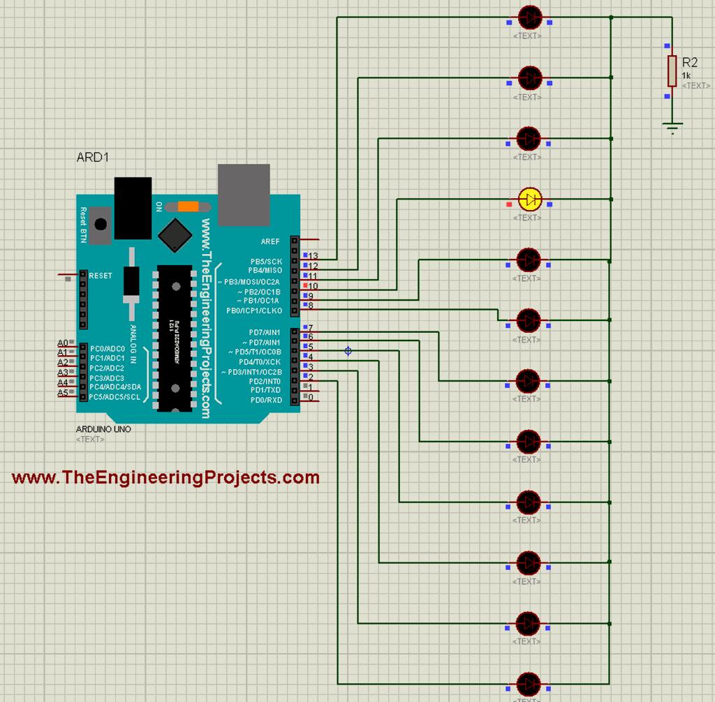 A Simple Arduino LED Example in Proteus The Engineering Projects