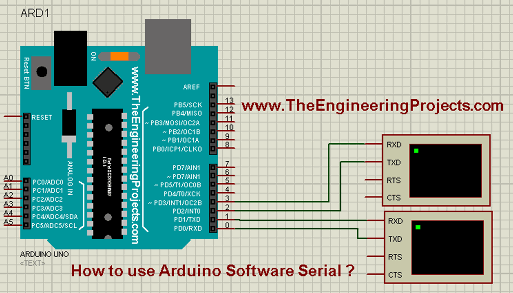 How to use Arduino Software Serial ? The Engineering Projects