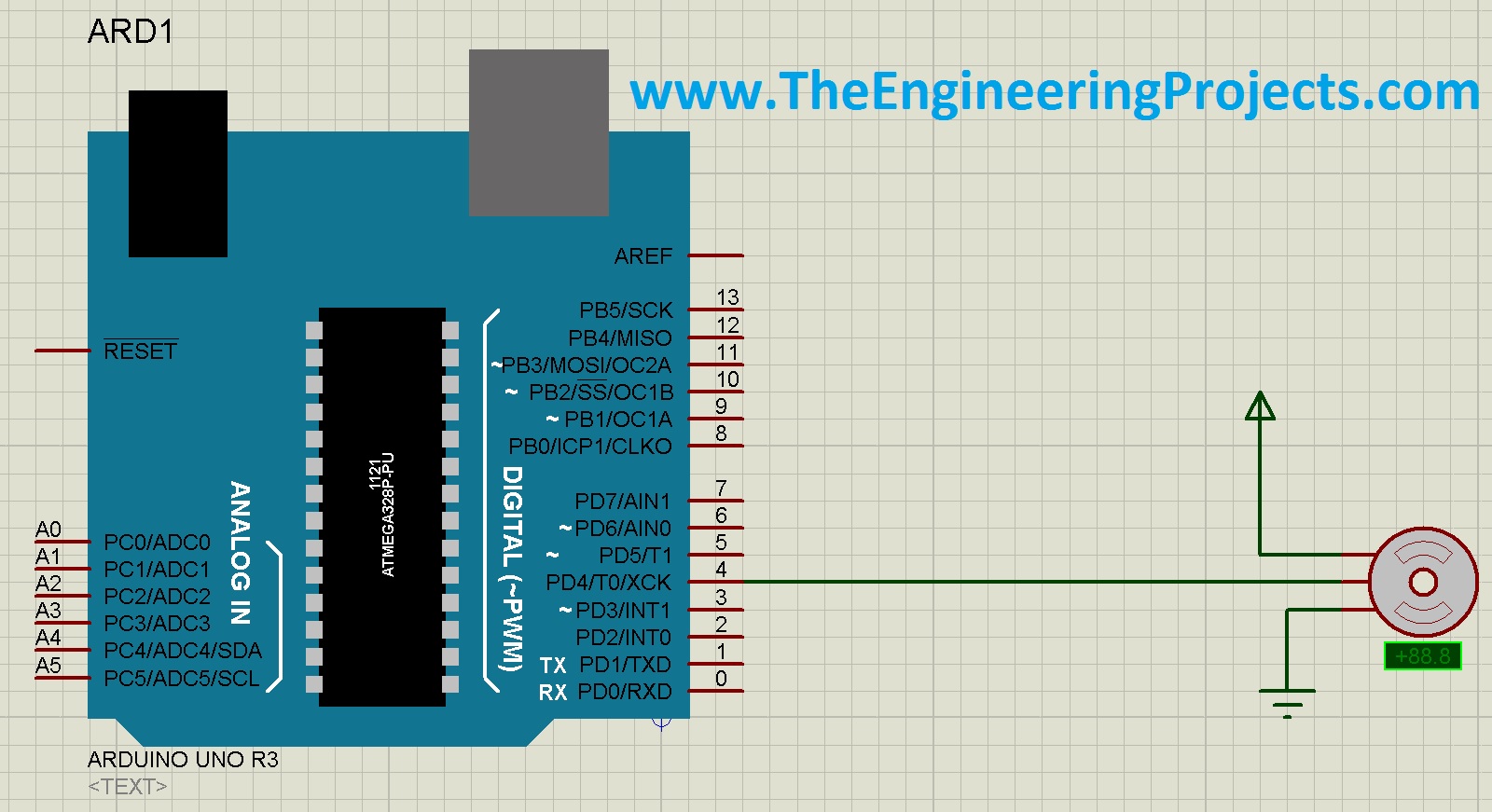 Arduino encoder simulation in proteus