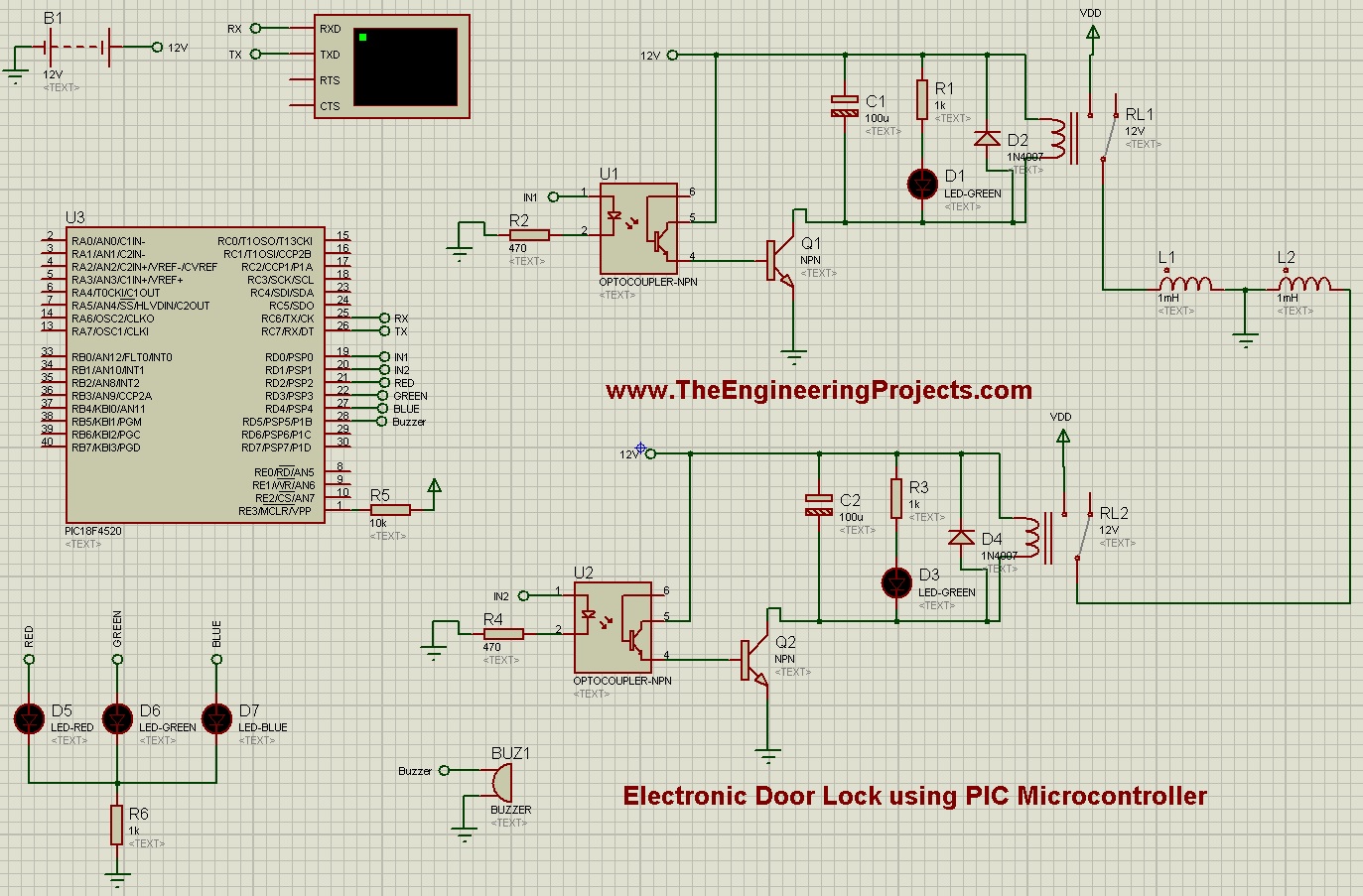 Electronic Door Locks using PIC Microcontroller The Engineering Projects