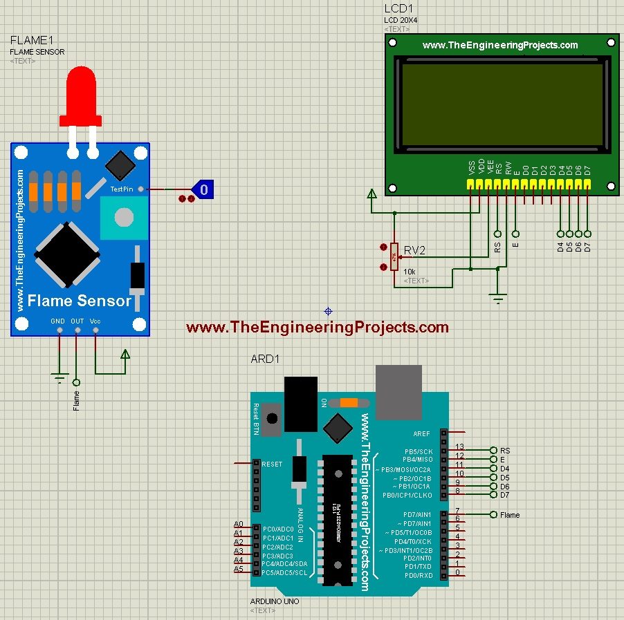 Interfacing of Flame Sensor with Arduino The Engineering Projects