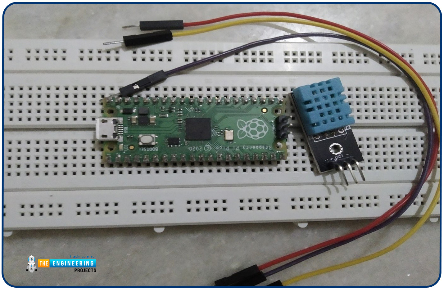 Interfacing of DHT11 with Raspberry Pi Pico - The Engineering Projects