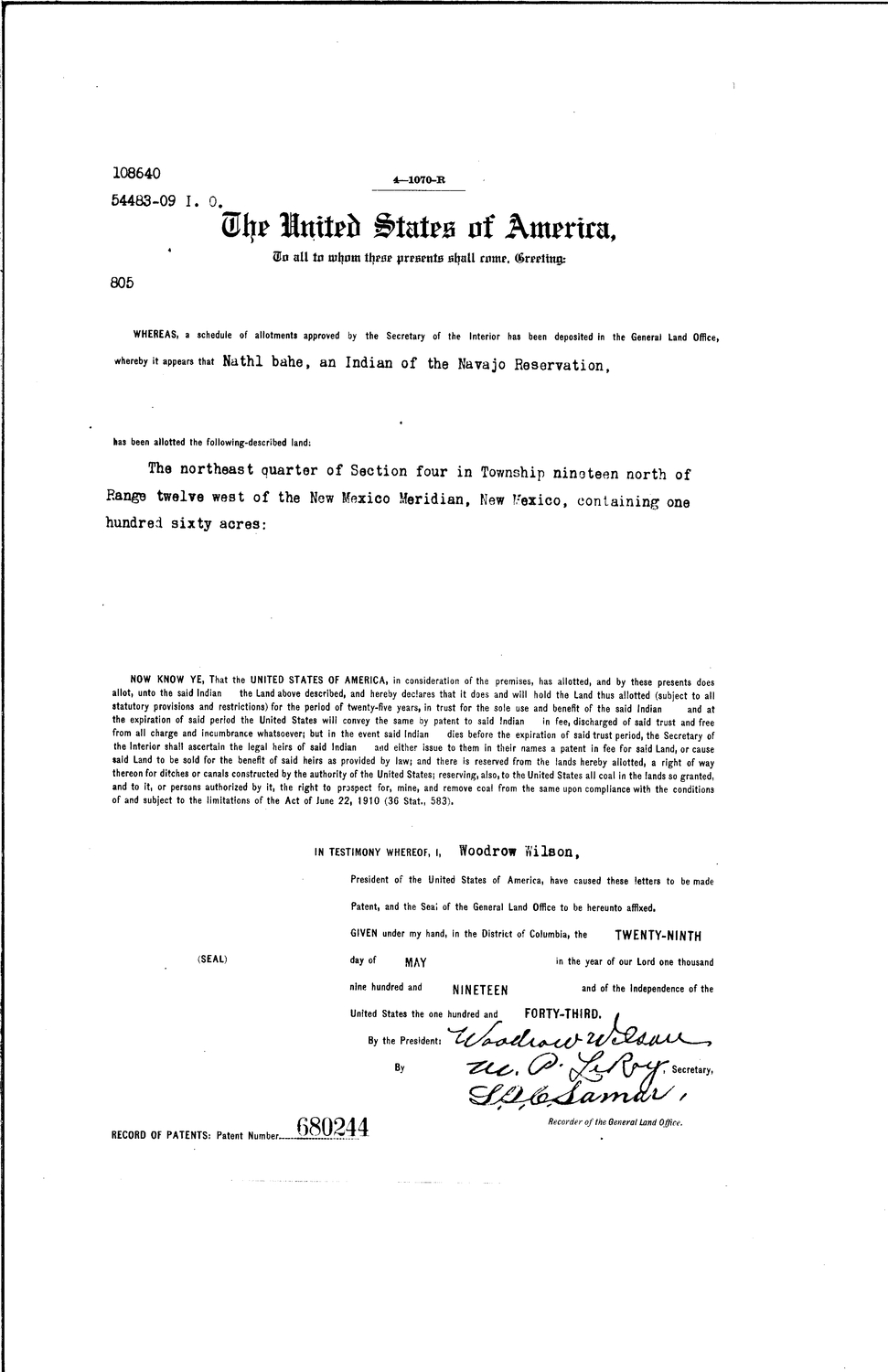 Homesteading, Mining, Ranching, Logging Image (1919) McKinley County