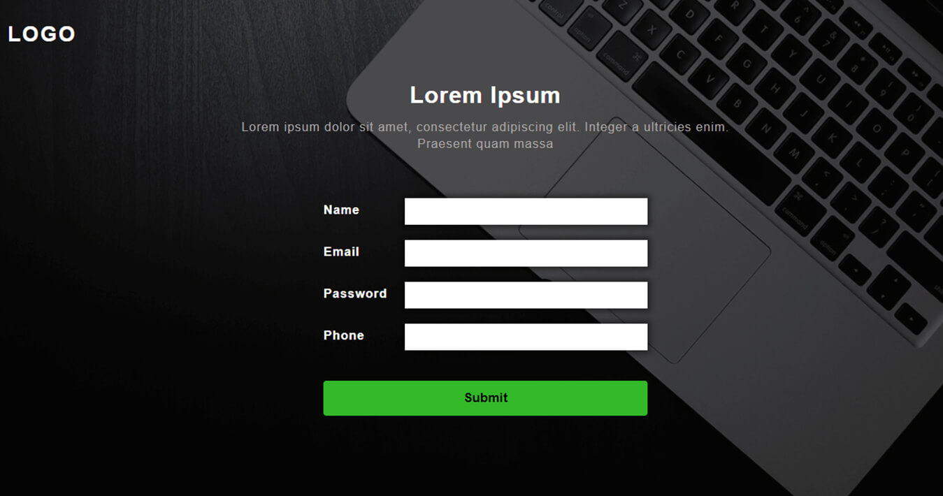 Business Sign Up Form Responsive Widget Template ThemeVault