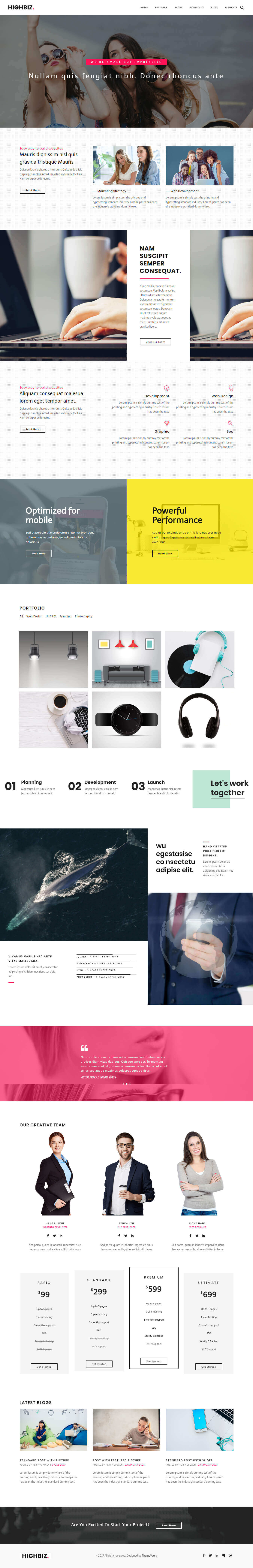 HTML5 Multipurpose Website Template ThemeVault
